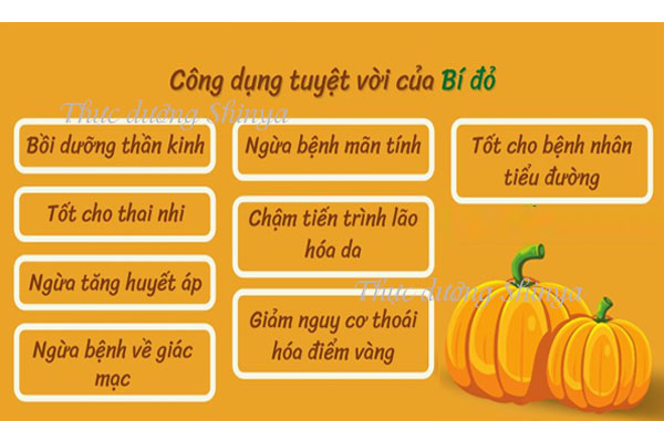 Công dụng của bí đỏ